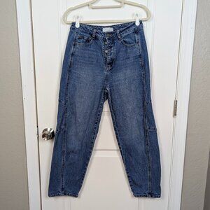 Habitual | Brant High Rise Tapered Button Fly Jeans Medium Wash Size 6/28